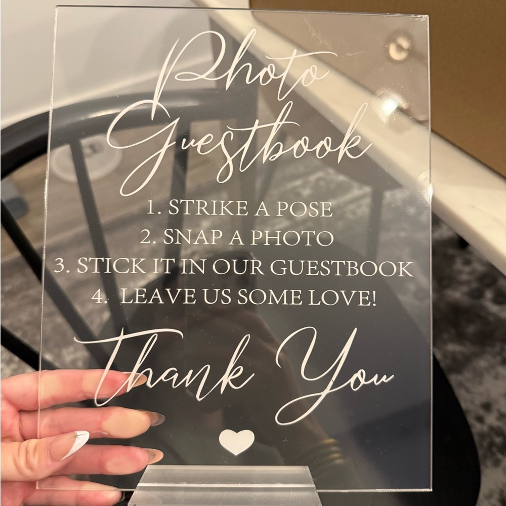 Clear Acrylic Photo Guestbook Sign